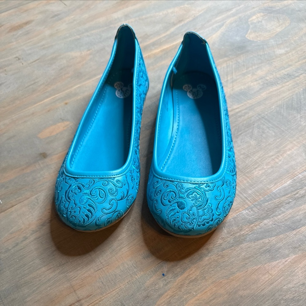 Disney Ballet Flats Slip-On Shoes Blue Size 7